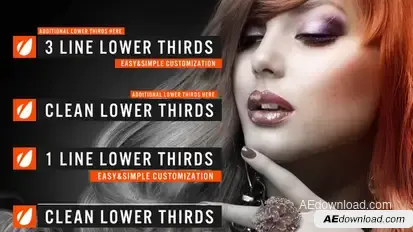 Clean Lower Thirds Titles template preview