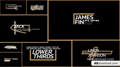 Clean Lower Thirds  AE Elements template preview