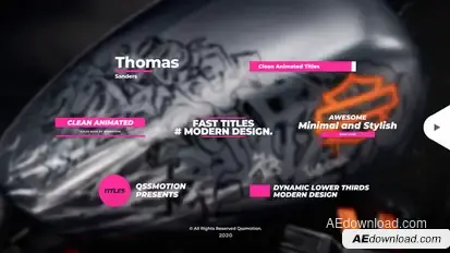 Clean Lower Thirds I Titles Titles template preview