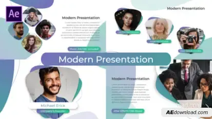 Clean Modern Presentation Video Displays template preview
