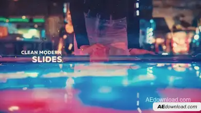 Clean Modern Slides Video Displays template preview