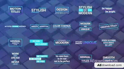 Clean Motion Titles Titles template preview