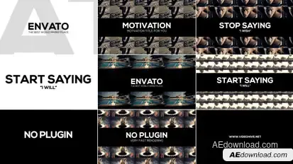 Clean Motivation Title Video Displays template preview