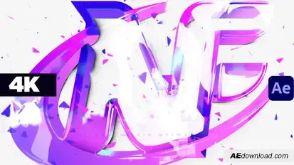 Clean Particle Logo Reveal Logo Stings template preview