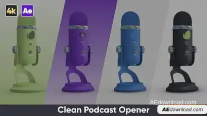 Clean Podcast Opener Openers template preview