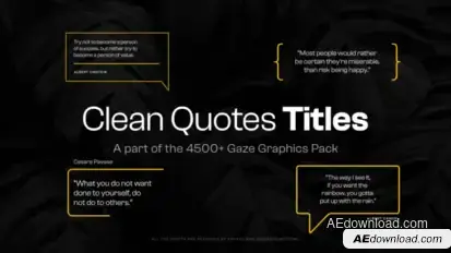 Clean Quotes Text Titles II Titles template preview