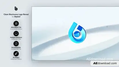Clean Shockwave Logo Reveal Logo Stings template preview