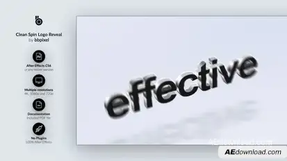 Clean Spin Logo Reveal Logo Stings template preview