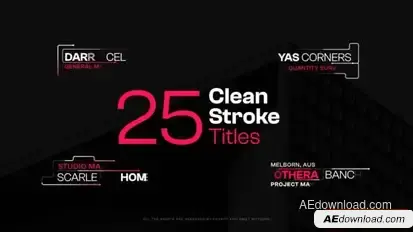 Videohive Clean Stroke Titles Titles template preview