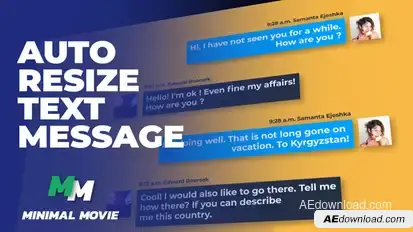 Clean Text Message Kit/ Autoresize Elements template preview