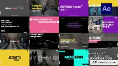 Clean Text Typography / Ae Product Promo template preview