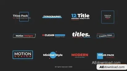 Videohive Clean Titles | After Effects 36268063 Titles template preview