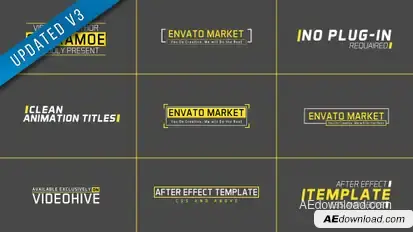 Clean Titles Updated Titles template preview