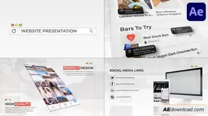 Clean Website Presentation for After Effects Openers template preview