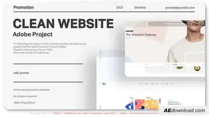 Clean Website Promote Project Product Promo template preview