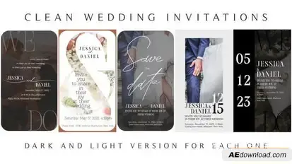Clean Wedding Invitation Openers template preview