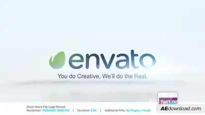 Clean Word Flip Logo Reveal Logo Stings template preview