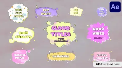 Cloud Plates Titles for After Effects Titles template preview