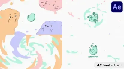 Clouds Characters Logo for After Effects Logo Stings template preview