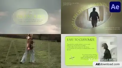 Cloudy Glass Slideshow for After Effects Openers template preview