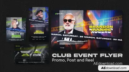 Club Event Flyer. Promo, Post and Reel Product Promo template preview