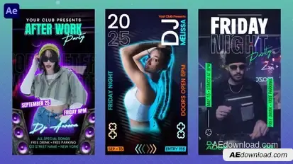 Club Instagram Reels Openers template preview