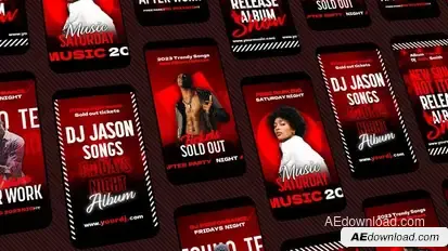 Club Instagram Reels Video Displays template preview