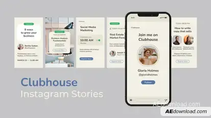 Clubhouse Instagram Stories Product Promo template preview