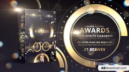 Cobalt Golden Luxury Awards 4K broadcast-packages template preview