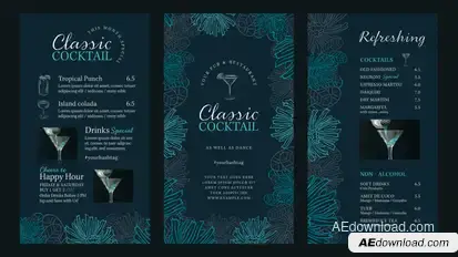 Cocktail Bar Video Template Video Displays template preview