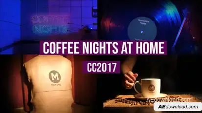 Coffee Nights At Home broadcast-packages template preview