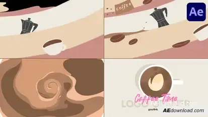 Coffee Shop Quick Logo Opener for After Effects Logo Stings template preview