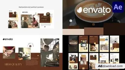 Coffee Time Slideshow for After Effects Openers template preview