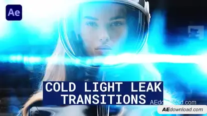 Cold Light Leak Transitions | After Effects Elements template preview