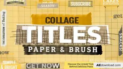 Collage Paper Brush Titles Titles template preview