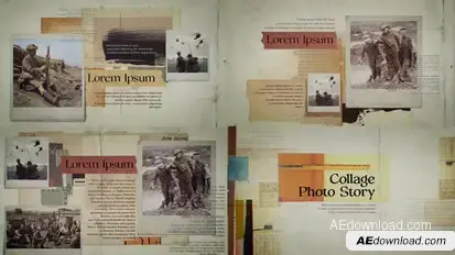 Collage Photo History Video Displays template preview