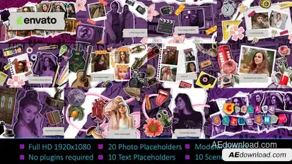 Collage Slideshow Video Displays template preview