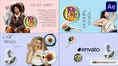 Collage Slideshow for After Effects Openers template preview