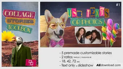 Collage Stories Toolbox Elements template preview