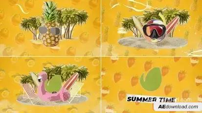 Collage Summer/Holidays Travel Logo Logo Stings template preview