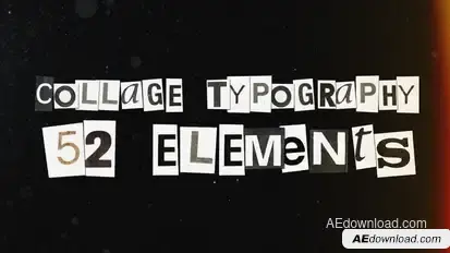 Collage Typography Titles template preview