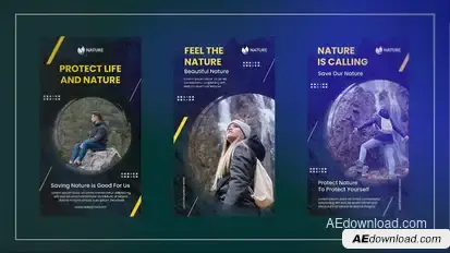 Collection for nature stories Video Displays template preview