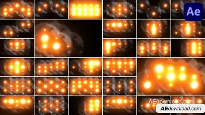 Collection of Flashing Light for After Effects Elements template preview