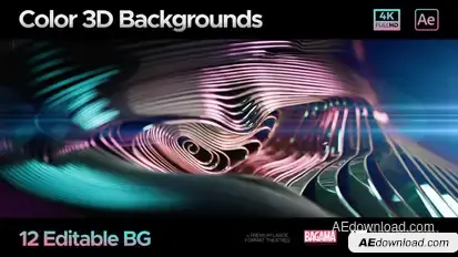 Color 3D Backgrounds Elements template preview