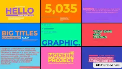 Videohive Color Bold Titles Titles template preview