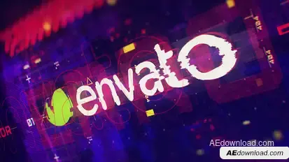 Color Broken Logo Logo Stings template preview