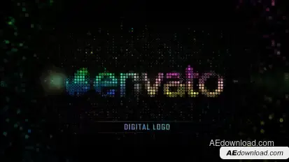 Color Digital Grid Logo Logo Stings template preview
