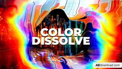 Color Dissolve VHS Glitch Slideshow Opener Openers template preview