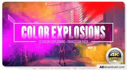 Color Explosions - Transition Pack Elements template preview