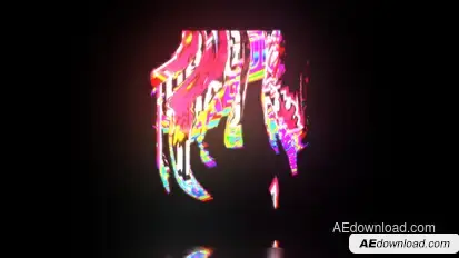 Color Glitch Logo Reveal Logo Stings template preview